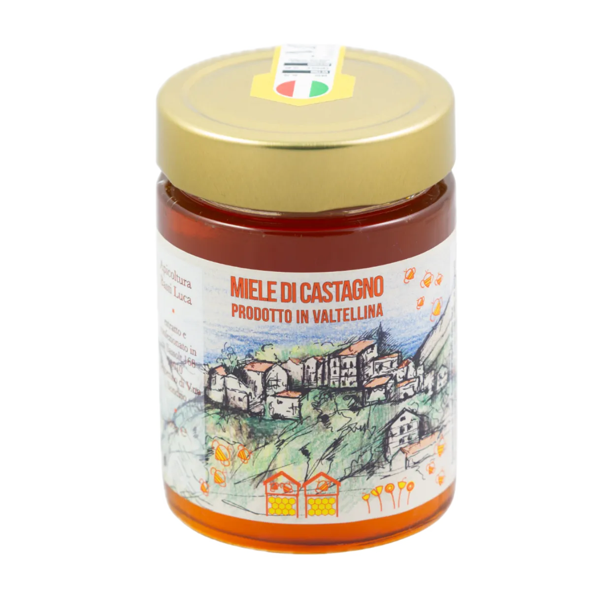 Vasetto in vetro di Miele di Castagno dell'Apicoltura Bassi